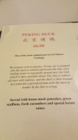 Peking Duck House menu