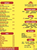 Pacific Coast Hot Dogs menu