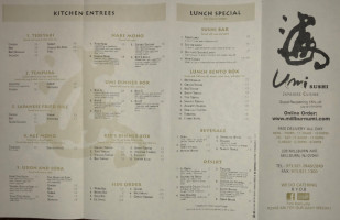 Umi Sushi menu