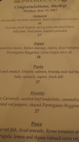 Prosecco menu