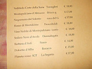 Osteria Madonna Della Neve menu