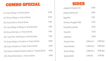 Quick N Chicken menu