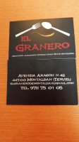 El Granero menu