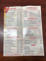 The Hot Spot Grill menu