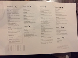 Ambrosia menu