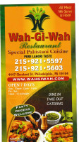 Wah Gi Wah menu