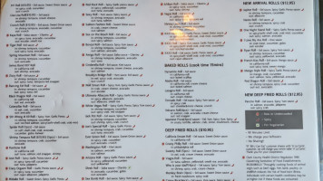 Sushi Kaya menu