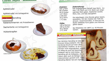 Schwarzseehutte menu