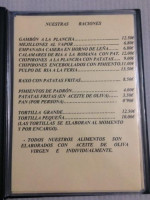 Fanego's House menu