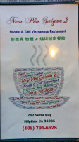 New Pho Saigon 2 Noodle Grill menu