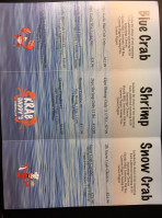 Tc's Crab Shack menu