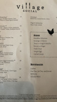 Village Social menu