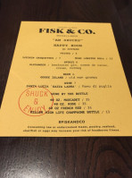 Fisk Co menu