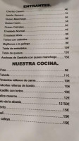 Casa Maruja menu