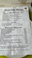 El Paraiso menu