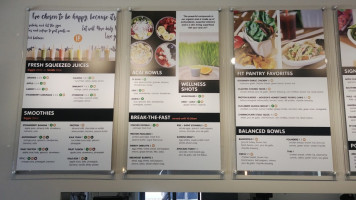 Fit Pantry menu