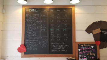 B+b Bakery menu