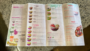 Frutta Bowls menu