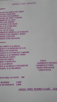 El Raco D'en Miquel menu