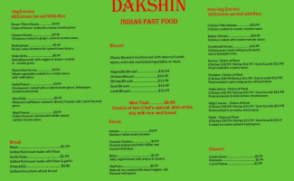 Dakshin menu