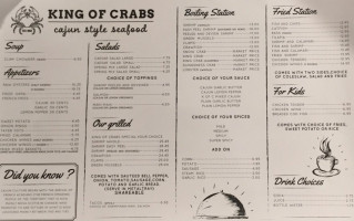 King Of Crabs menu