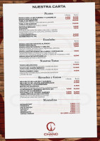 Mesón Chano San Roque menu