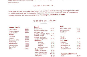 Applewood Orchards menu