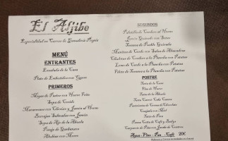 El Aljibe menu