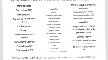 El Pati menu