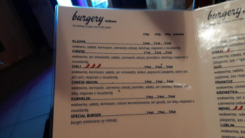 Aleja Burgera menu