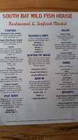 South Bay Wild Fish House menu