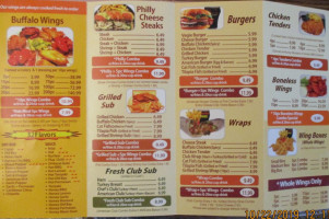 America’s Best Wings menu