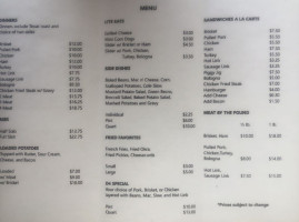 Travelin' Smoke Bbq menu