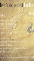 Lo Racó De Vinaròs menu