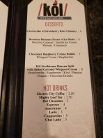 Kol Steakhouse menu