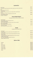 Shellbrook Restaurant menu