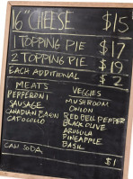 A&b Pizza menu