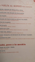 Mezkla Zahara menu