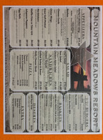 Mountain Meadows Resort menu