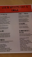 J.b. 's Sports And Grill menu