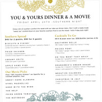 You Yours Distilling Co. menu