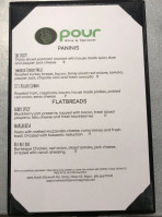 Pour Wine Taproom menu