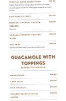 Avo Taco menu