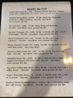 Broken Chair Brewery menu