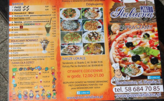 Italiana Sierakowice. Pizzeria food