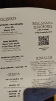 Owen Valley Winery menu