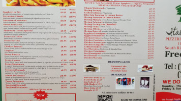 Italiana Cremosa menu