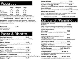 Vinny's Pizza Pasta Glenview menu