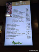 Cafeteria Montesa-hermosilla 98 menu