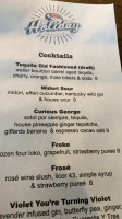 Holiday Spirits menu